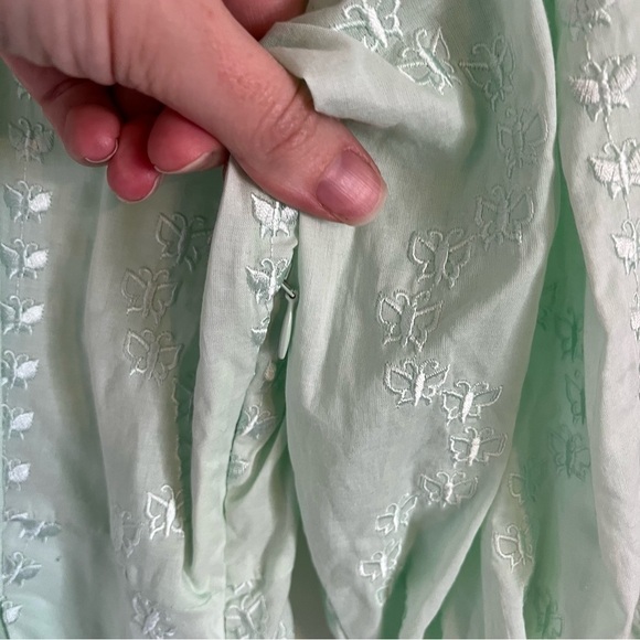 & OTHER STORIES Butterfly Embroidered Fit & Flare Midi Dress - Picture 6 of 12